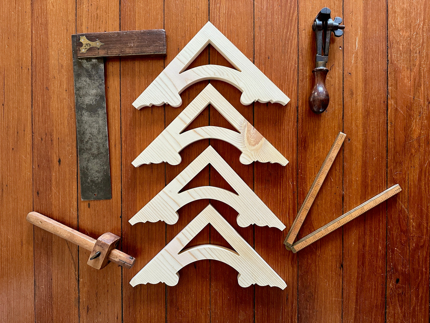 Art Deco Wood Trim Brackets