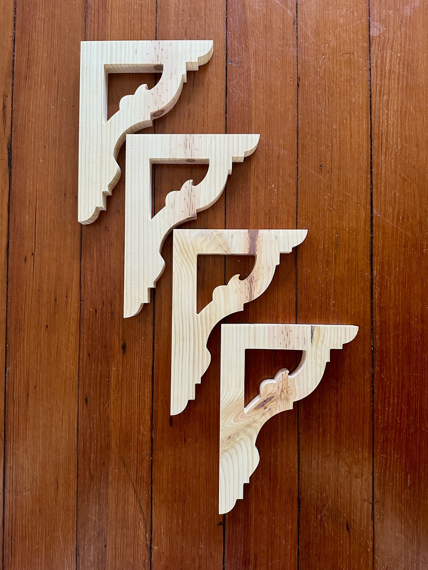 Art Nouveau Wood Trim Brackets