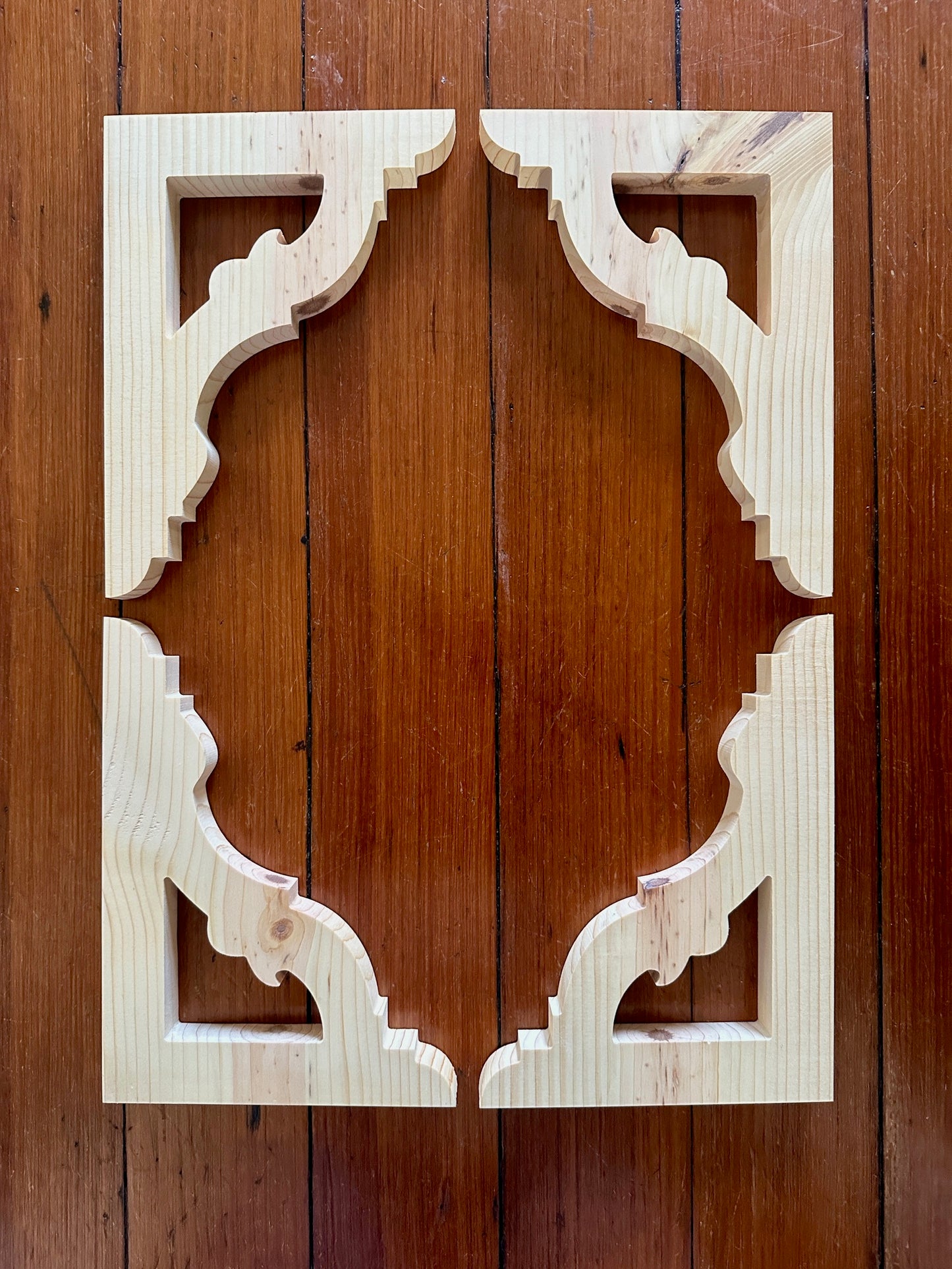 Art Nouveau Wood Trim Brackets