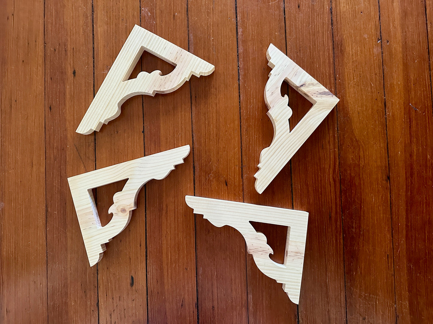 Art Nouveau Wood Trim Brackets