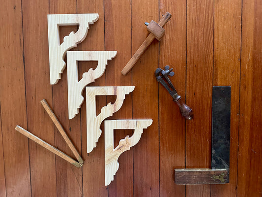 Art Nouveau Wood Trim Brackets