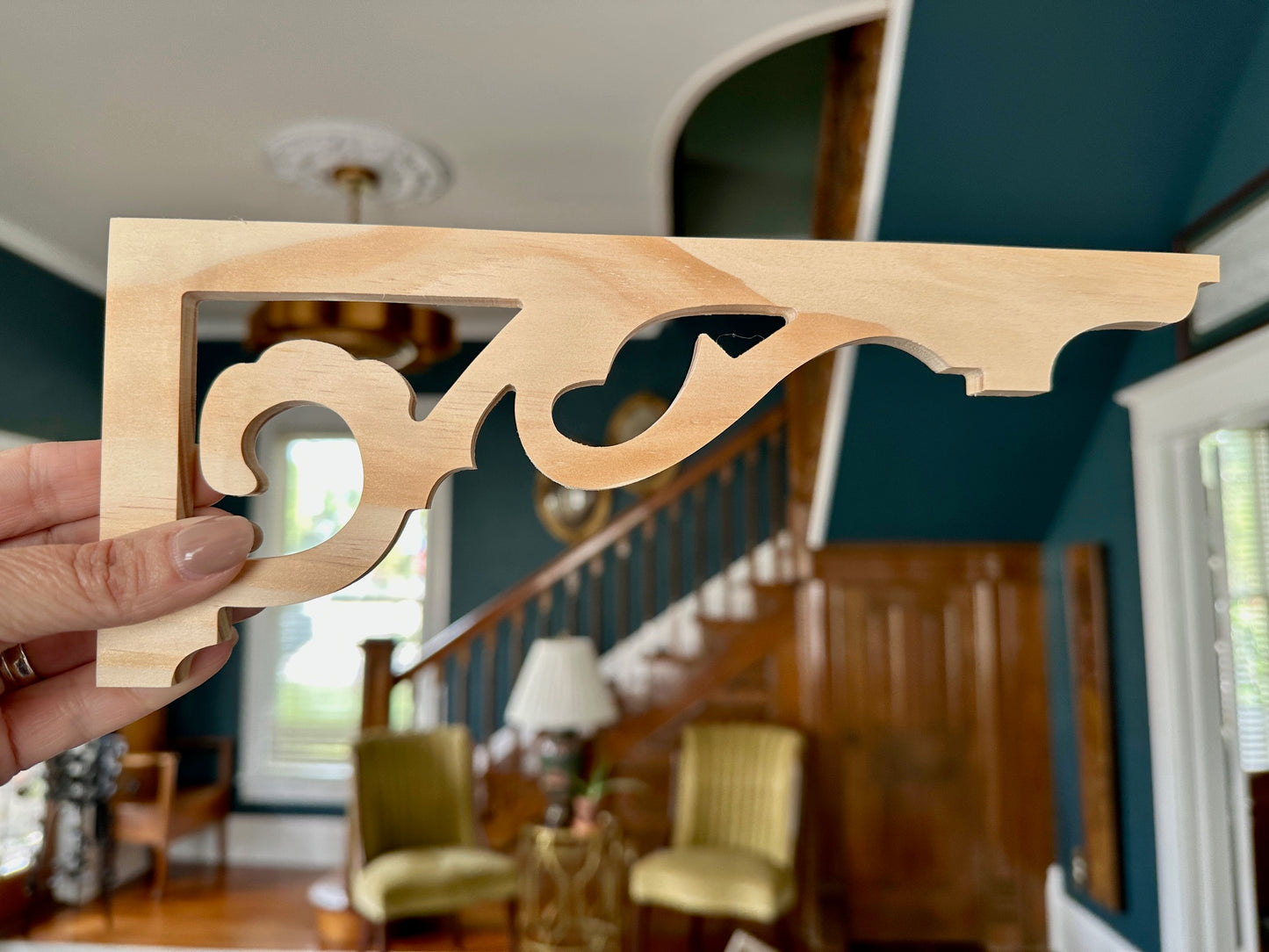 Art Nouveau Flair Stair Riser Brackets