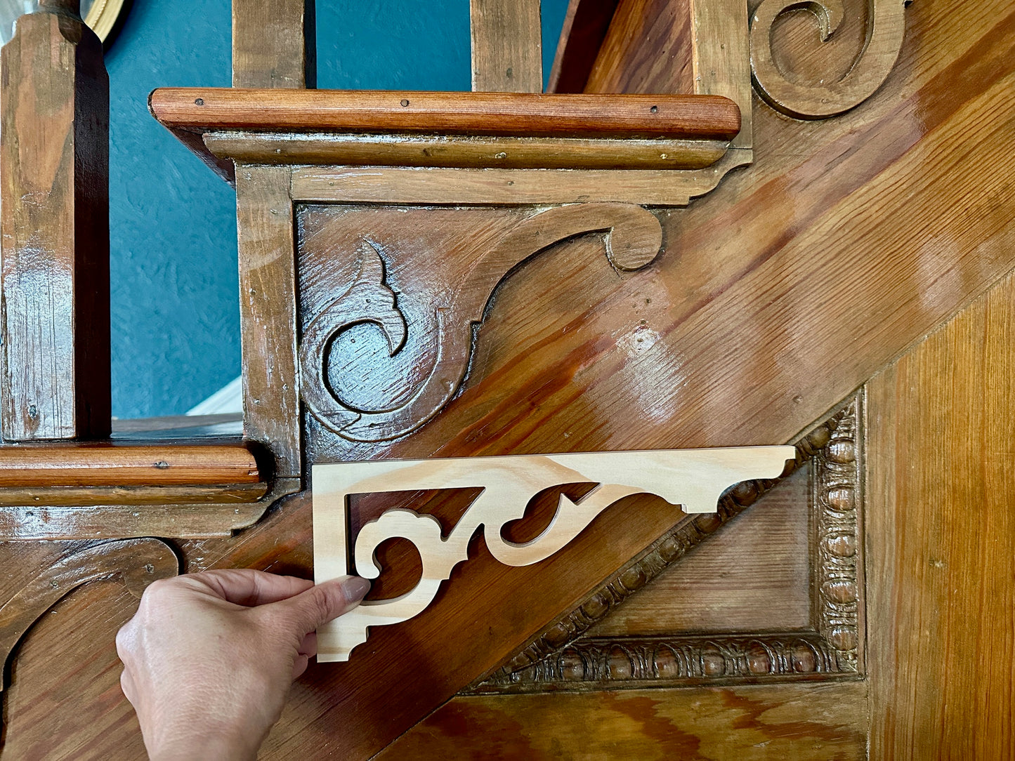 Art Nouveau Flair Stair Riser Brackets