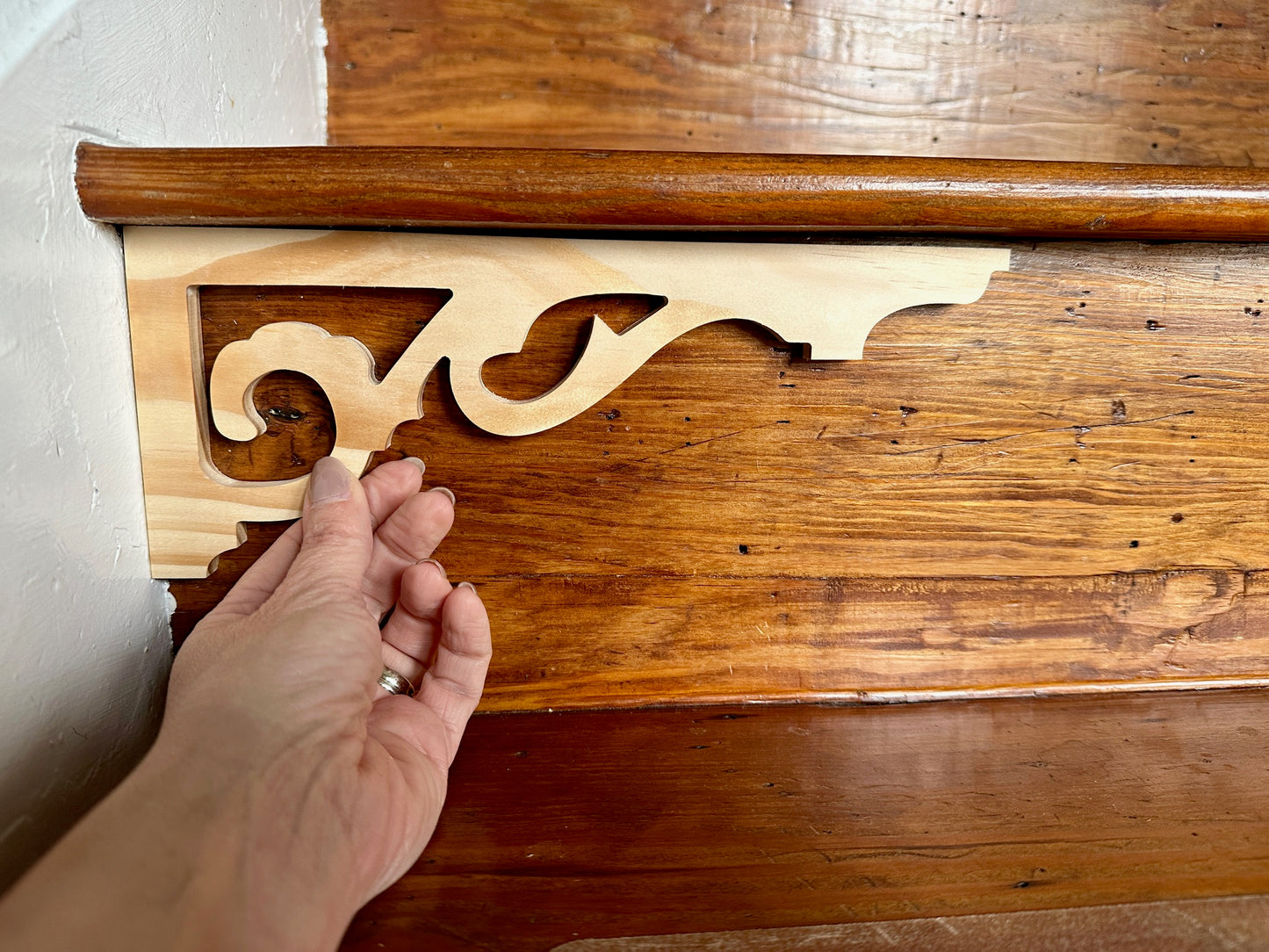 Art Nouveau Flair Stair Riser Brackets