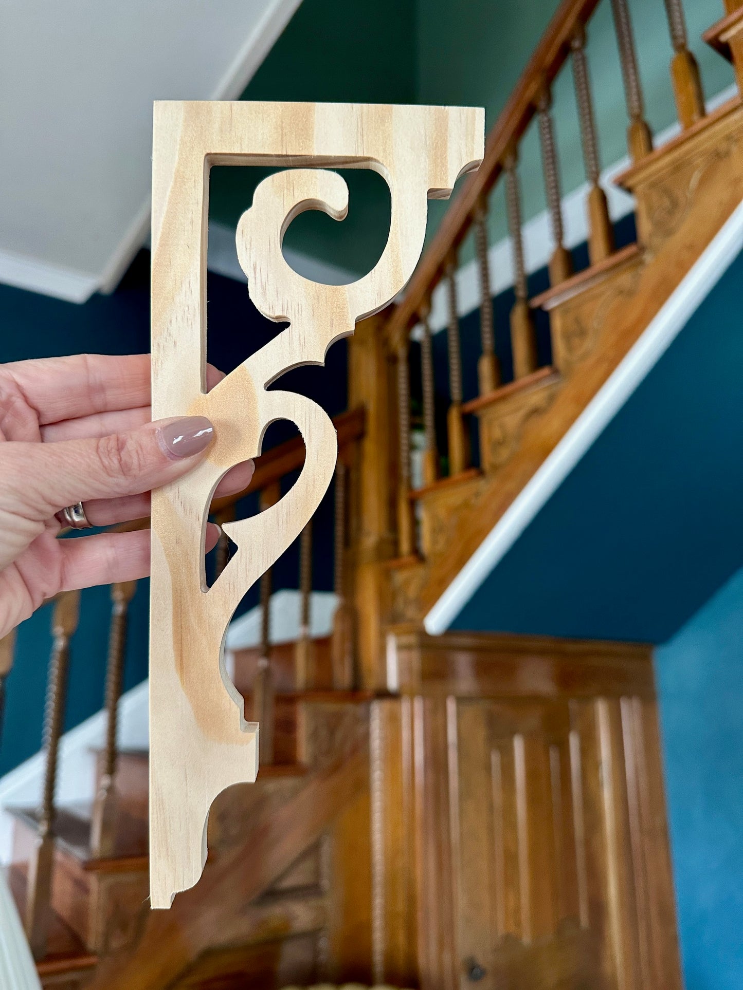 Art Nouveau Flair Stair Riser Brackets