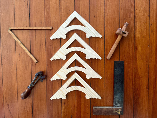 Art Deco 1/2" Wood Trim Brackets