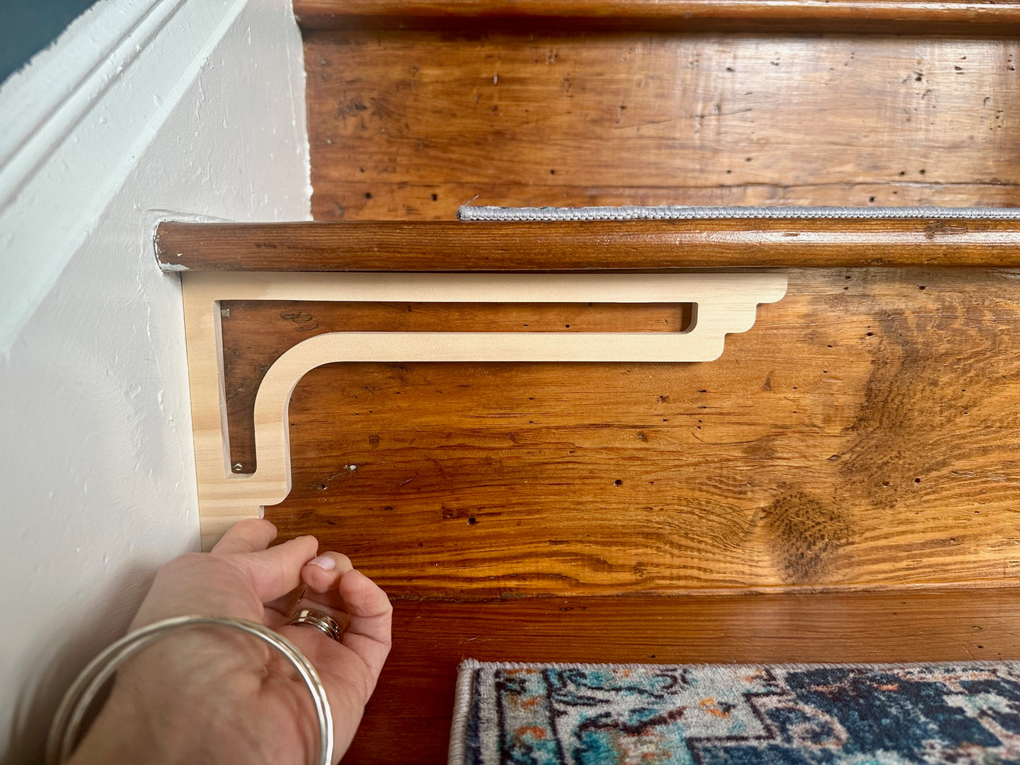 Modern Art Deco Stair Riser Brackets