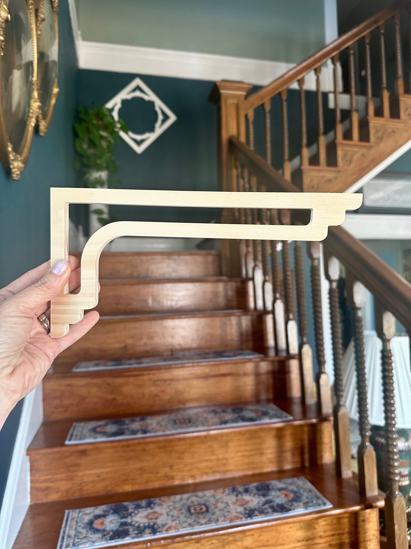 Modern Art Deco Stair Riser Brackets