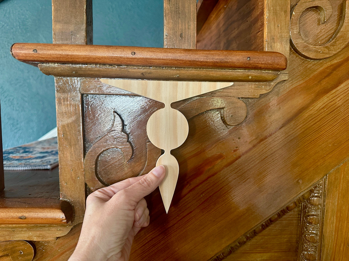 Art Deco Drop Stair Riser Brackets