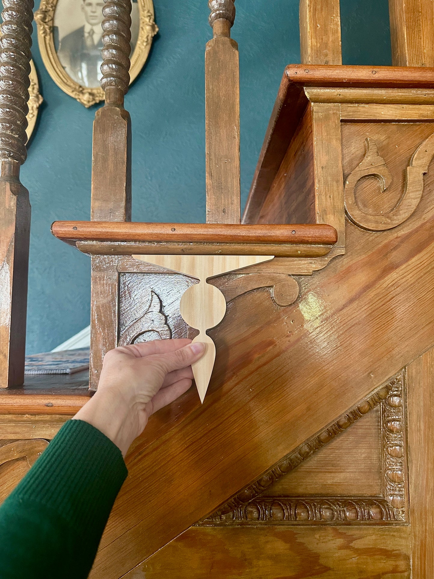 Art Deco Drop Stair Riser Brackets