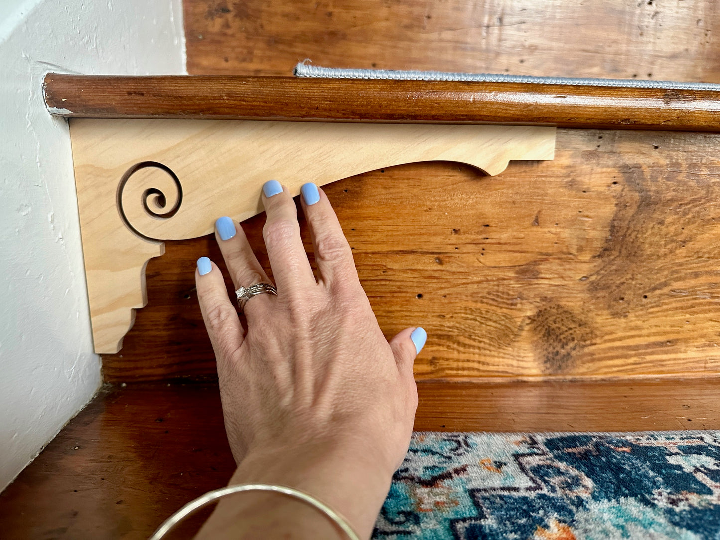 Victorian Scroll Stair Riser Brackets