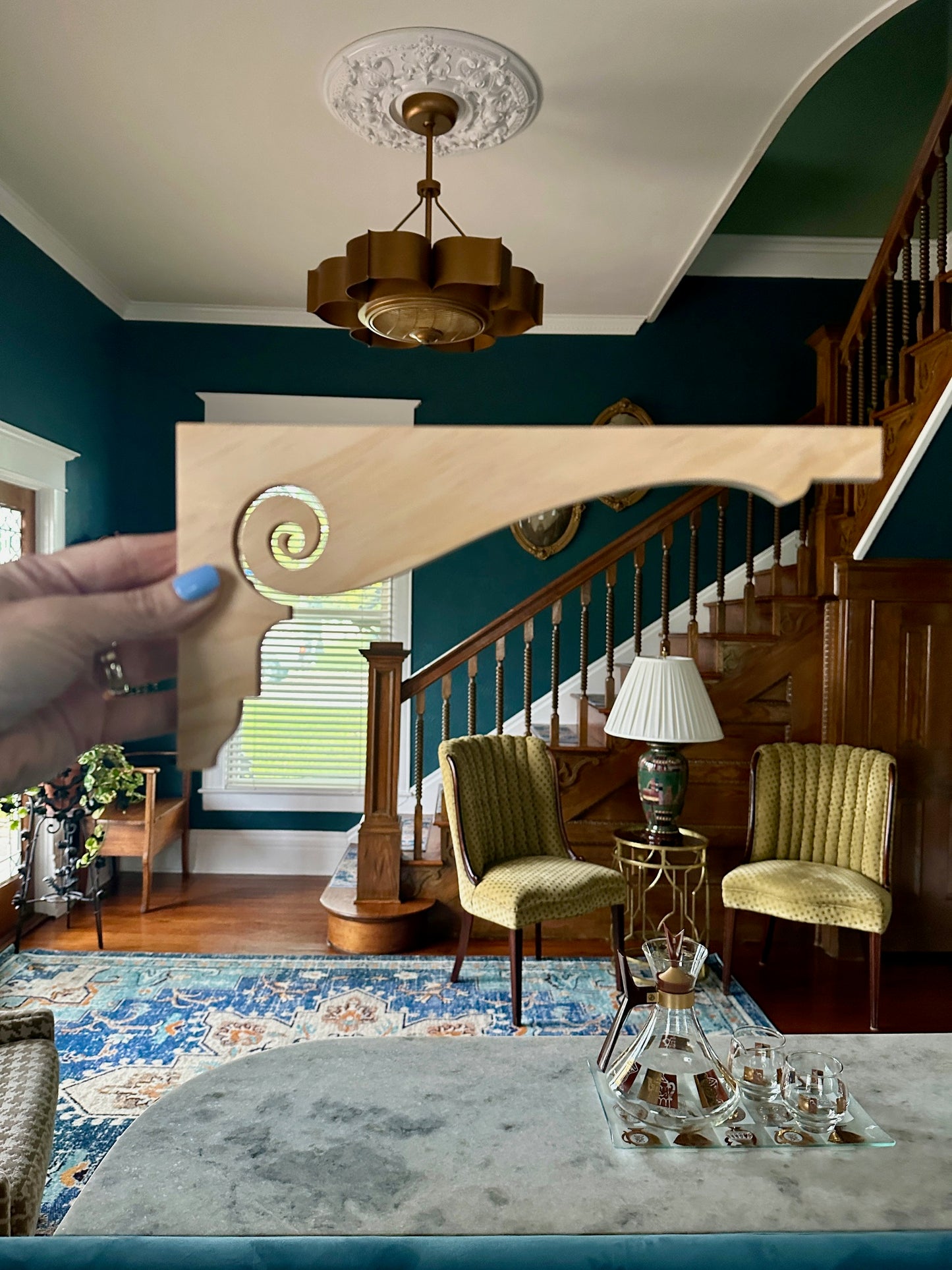 Victorian Scroll Stair Riser Brackets